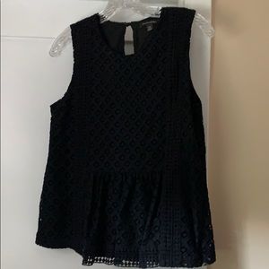 A line Black lace blouse